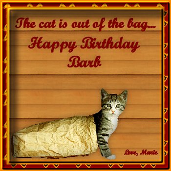 Happy Birthday Barb from Marie